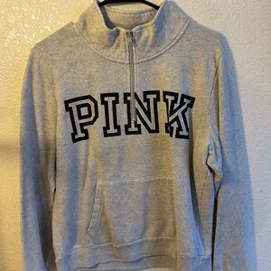 PINK Victoria's Secret Women's Light Gray Cowl Neck Sweater